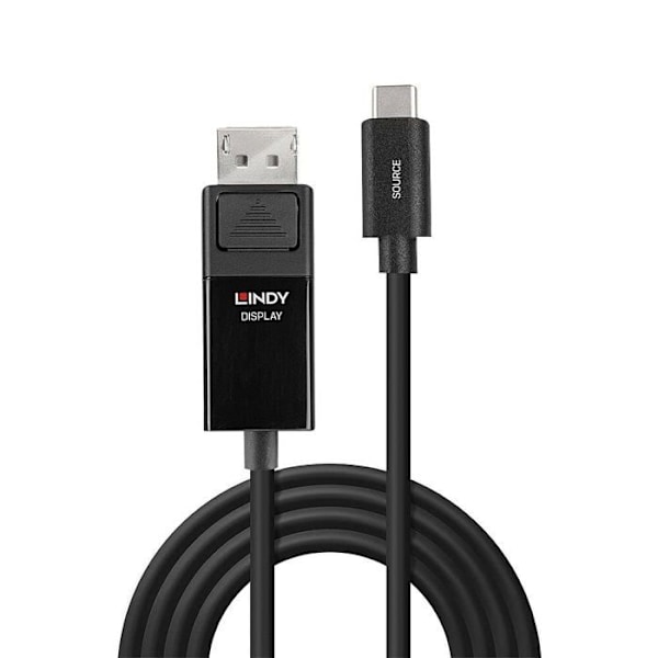 Kaapeli - liitäntä Lindy-oheislaitteelle - 43341 - USB Type C - DisplayPort 8K60 -sovitinkaapeli, 1 m