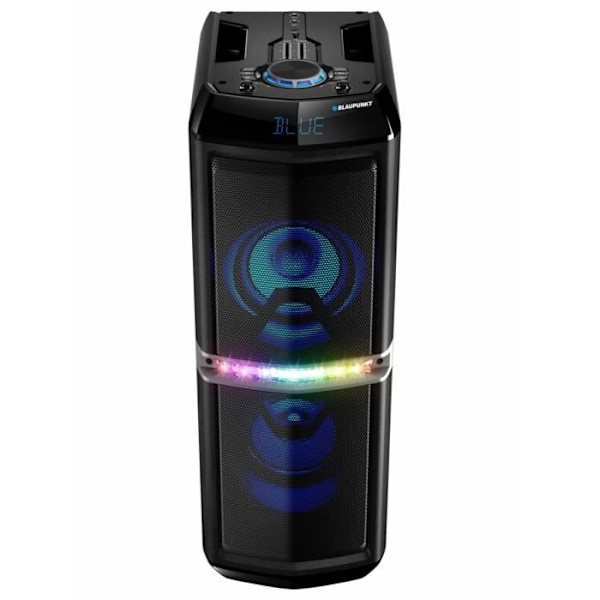 Ilta-ääni Blaupunkt Langaton Bluetooth-kaiutin 2 x 30W RMS Kauko-ohjain Karaoketoiminto Diskovalo sort