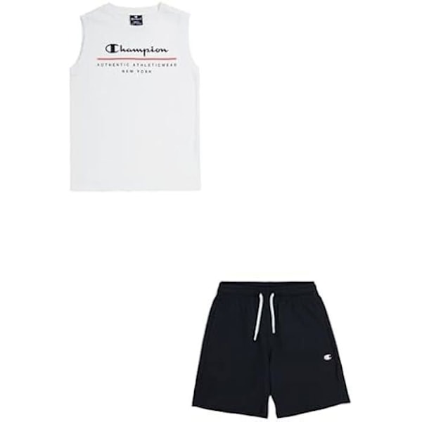 Drenge tank og shorts - Champion - Legacy Graphic Shop - Hvid/Sort - Komfortabel - Sommer vit svart 5-6 år gammal