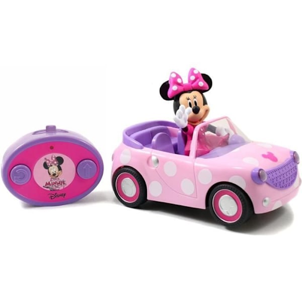 Autot - Majorette radiohallittu auto - Minnie - 1 Minnie-hahmo mukana - Paristot eivät sisälly Rosa