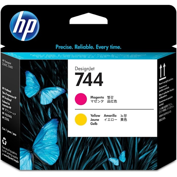 HP 744 -tulostuspää - keltainen, magenta - DesignJet Z2600 PostScript, Z5600 PostScript