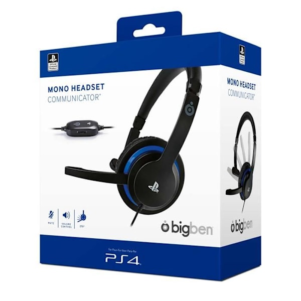 Kommunikationshörlurar - Big Ben - PS4 - Trådad - Mono - Över örat