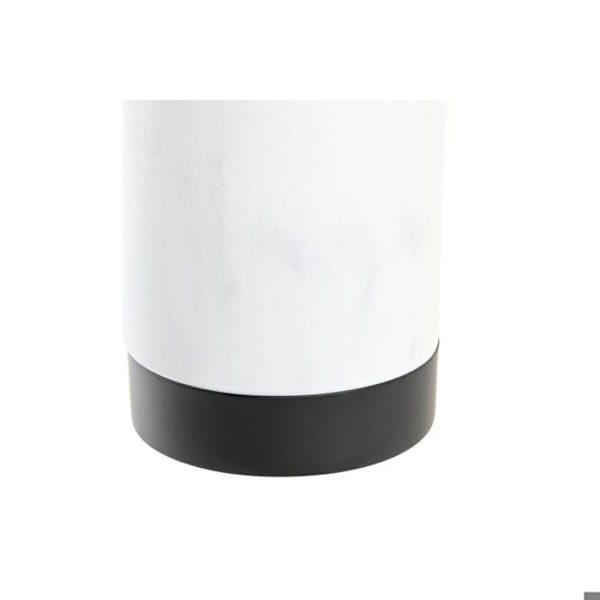 WC-børste - DKD Home Decor - Moderne - Metal, harpiks, marmor - Rustfrit stål - Hvid vit svart