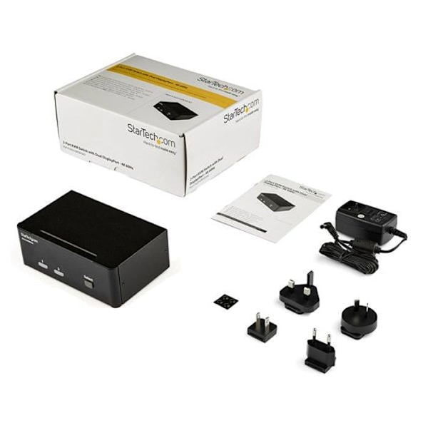 KVM-kytkin - StarTech.com - SV231DPDDUA2 - 4K Ultra HD - 2 porttia - Kaksoisnäyttö
