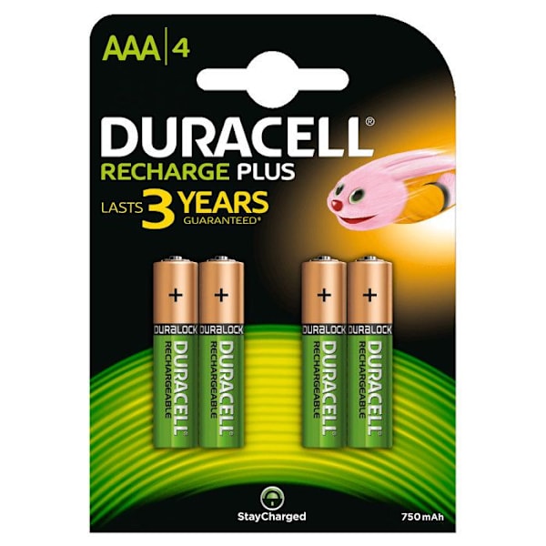DURACELL CPR PLUS 750 mAh AAA-paristot 4 kpl