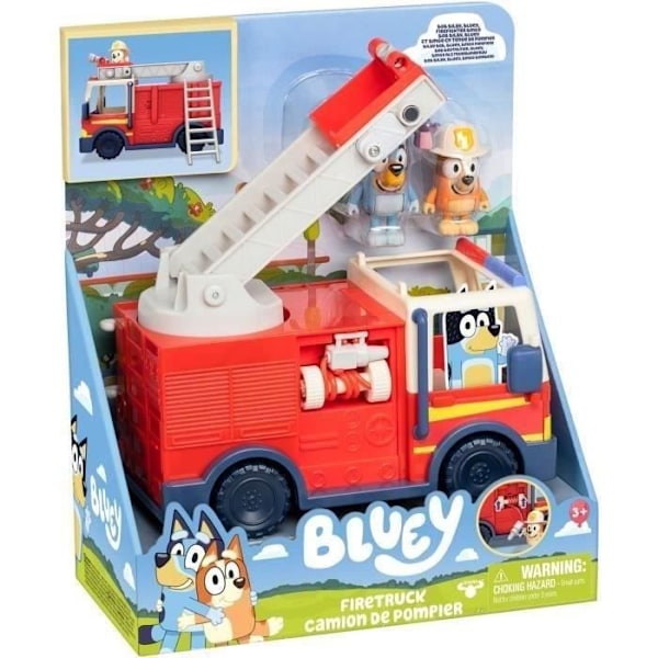 Bluey Brandbil fra Bluey - Miniature Univers - MOOSE TOYS - Fra 3 år röd och svart