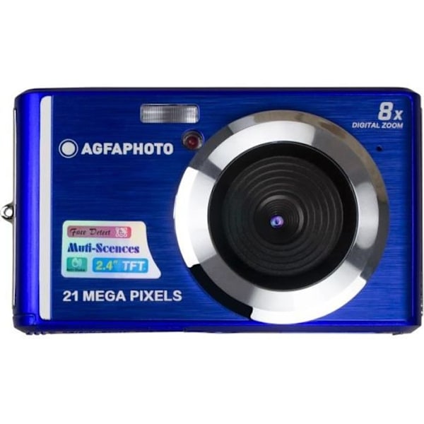 AGFA FOTO - DC5200 Kompakt digitalkamera - Blå - 21 MP - 8x digital zoom - Lithium batteri Blå