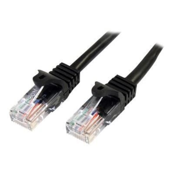 STARTECH Cat5e UTP verkkokaapeli - Koukkuton - 5 m - Anti-Snag RJ45 Ethernet-johto - Patch-kaapeli - M/M - Musta