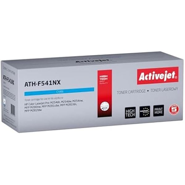 Activejet Toner ATH-F541NX Ersättning för HP 540 CF541X Supreme 2500 Pag Cyan - Activejet