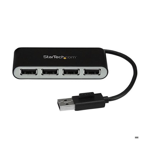 USB 2.0 - STARTECH.COM - ST4200MINI2 - 4 porttia - Sisäänrakennettu kaapeli - Kompakti ja kevyt