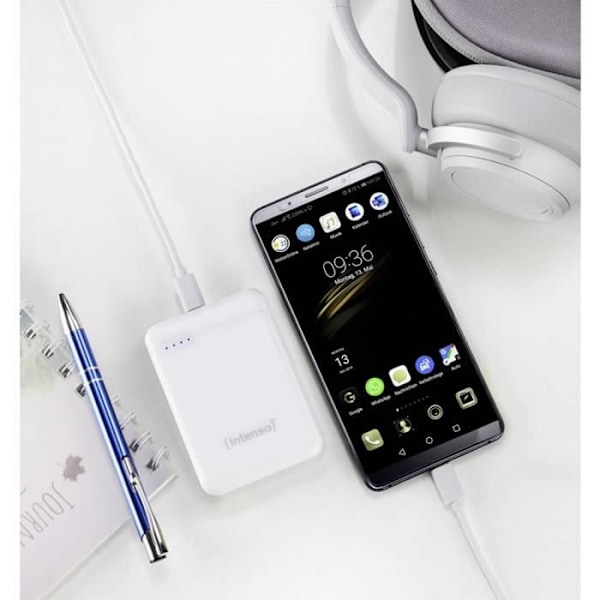 Lisäakku - INTENSO - XS5000 - LiPo 5000 mAh - Valkoinen - USB/USB-C™ Vit