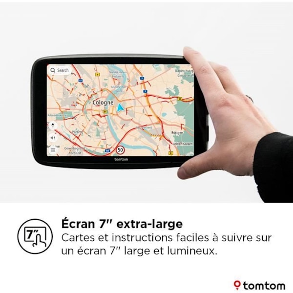 TomTom - GO Navigator 7 - GPS Bil - 7 tum - TomTom Trafik - Magnetisk Fäste - Europa Karta