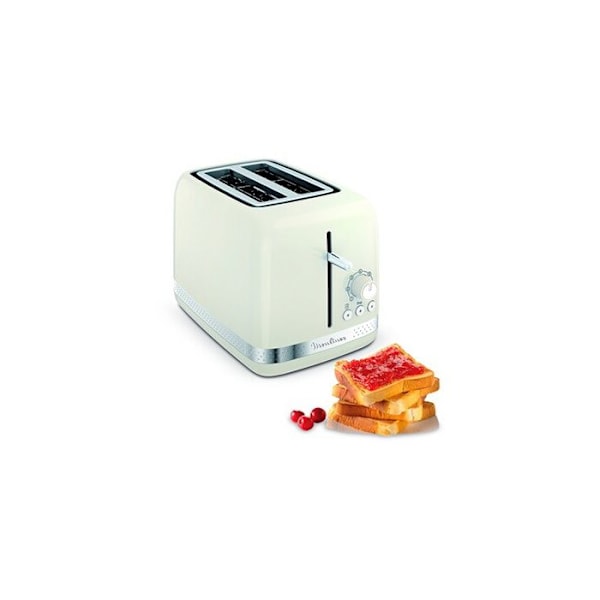 MOULINEX Soleil 850W 2-paikkainen leivänpaahdin - Ivory - 7 ruskistustasoa