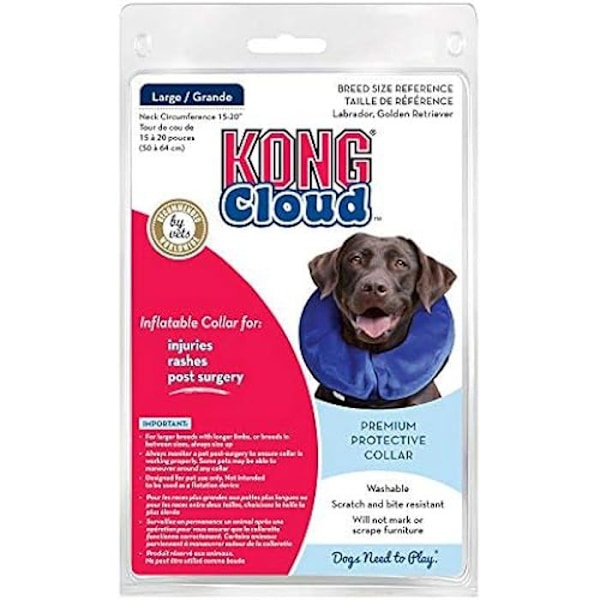 Återställningskrage - KONG - Cloud™-krage - Stor storlek - Mjuk och bekväm - Maskintvättbar blå
