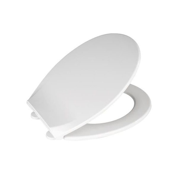 Kos Premium WC-istuin - WENKO - Valkoinen - Easy-Close -pudotusjarru - Ruostumaton teräskiinnitys Vit