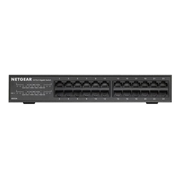 Kytkin, ei hallittava, 24 porttia - NETGEAR - GS324-200EUS - Gigabit Ethernet - 24 porttia
