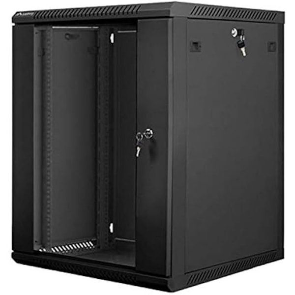 LANBERG vægskab - Nem montering - 15u - 600x600mm - Sort