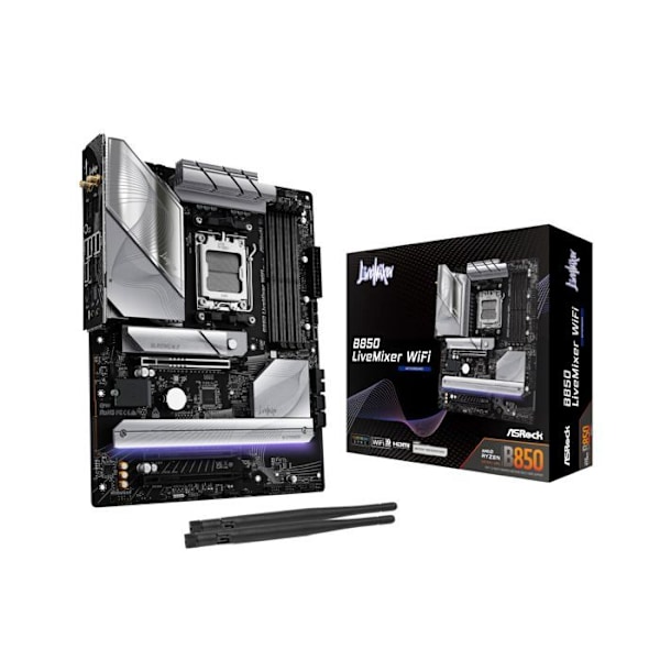Moderkort - ASROCK - B850 LiveMix - WiFi - Socket AM5 - Avancerad prestanda
