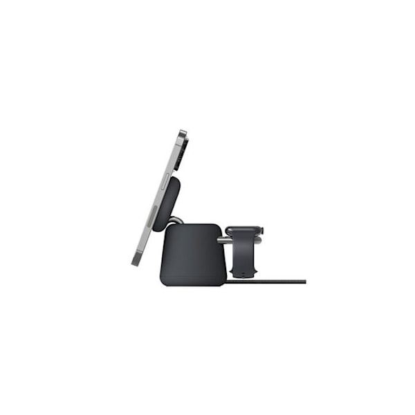 Lade station - MagSafe - 2-i-1 - Hurtig opladning - Oplad AirPods - Grå/Sort Svart