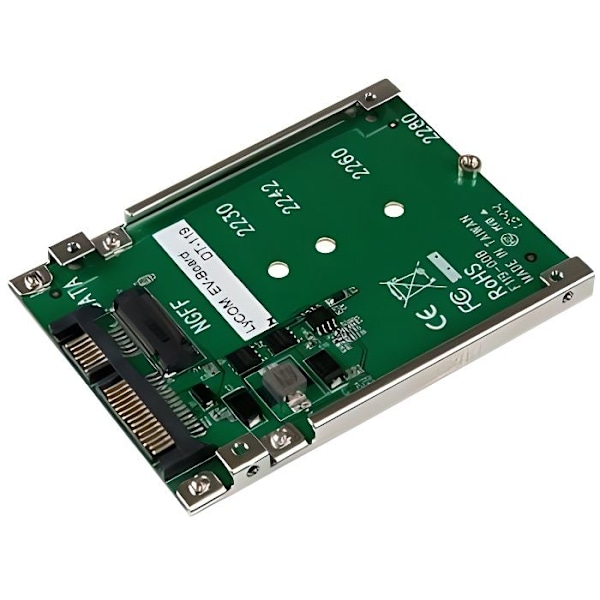 M.2 NGFF till SATA SSD-adapter - STARTECH - SAT32M225 - 6 Gb/s - 2,5 tum - 7 mm hög Grön