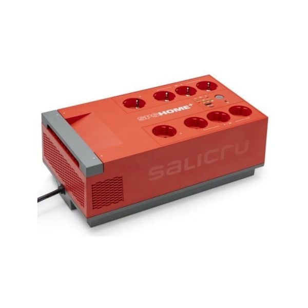 Salicru SPS 850 HOME+ SAI Interaktiivinen Rivi 650VA 360W 8 AC-lähdettä Punainen