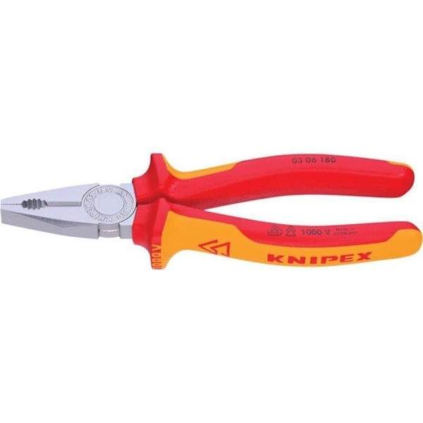 Universaltang - KNIPEX - 03 06 200 - Elektrisk beskyttelse - Dimensioner 5 mm - DIN ISO 5746 standarder