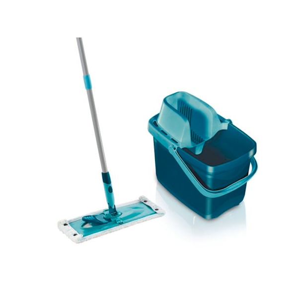 Leifheit Combi XL 55360 lattianpuhdistussarja, moppi ämpärillä ja 12 L vesisäiliöllä sekä mikro duo -huppu, lattiamoppi 42 cm
