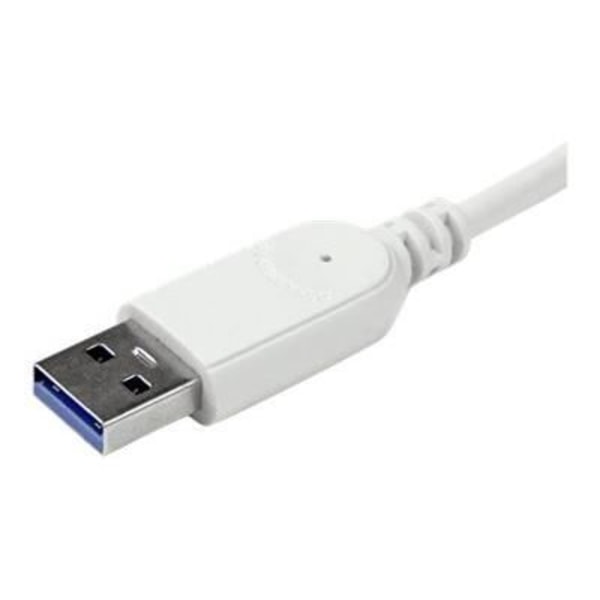 STARTECH Bærbar USB 3.0 Hub - 3 porte med integreret kabel - USB 3.0 Plus Gigabit Ethernet Hub - Aluminium
