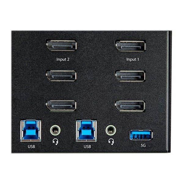 KVM-switch - Startech - SV231TDPU34K - 3 skärmar 4K 60Hz - USB 3.0 - Stålchassi Svart