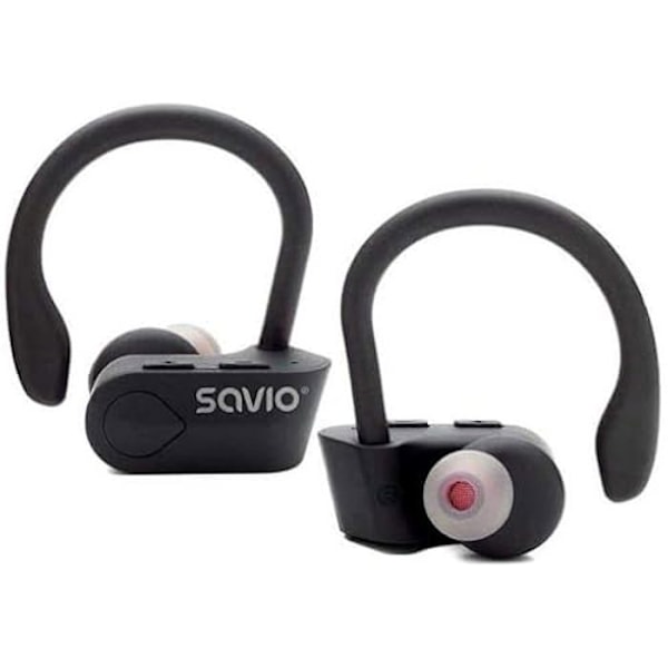 Bluetooth trådløse høretelefoner SAVIO TWS-03 - Sort - Ægte trådløse høretelefoner - Svedbestandig sort