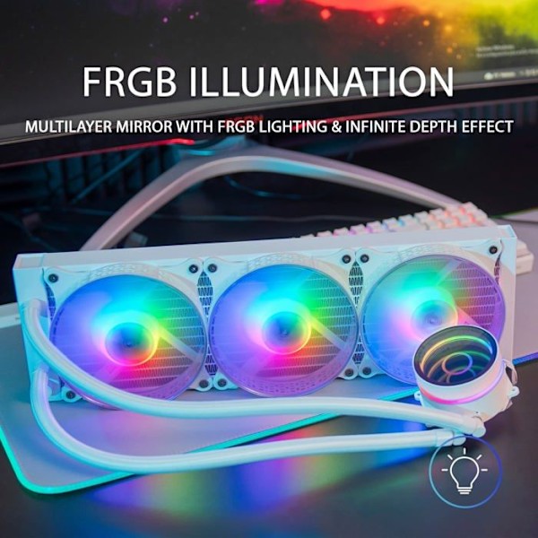 Mars Gaming ML-One RGB AIO-vandkølingssæt - 360 mm (hvid)
