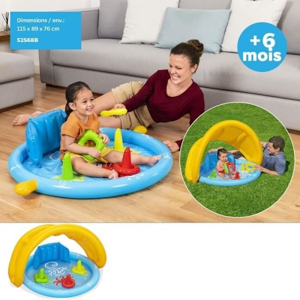 Soppebassin - NO NAME - SeaShapes - 115cm x 89cm - 76cm høj - Til babyer fra 6 måneder
