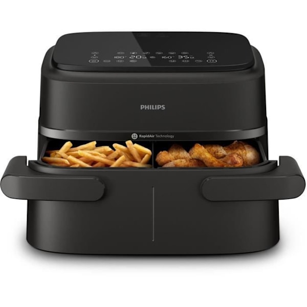 Airfryer - Philips - NA150/00 - 7,1 L - Rapid Air teknologi - Sort Sort