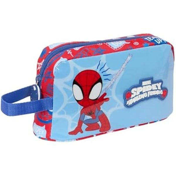 Matlåda - SAFTA - Spiderman - Termisk - 21,5 x 6,5 x 12 cm - Röd/Blå röd blå