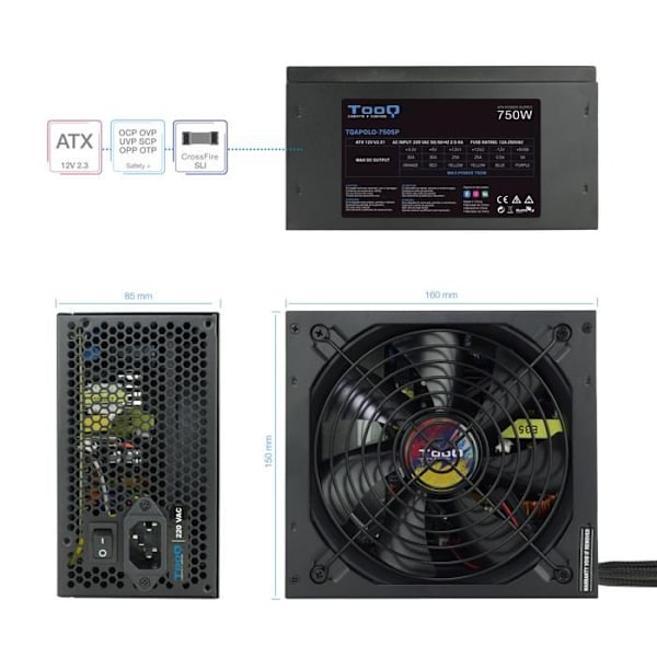 TooQ TQAPOLO-750SP 750 W strømforsyning