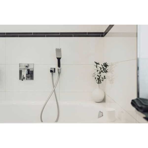 WENKO Bruserør Design, fleksibelt bruserør, universal tilslutning ½", plast, L175 cm, Sølv