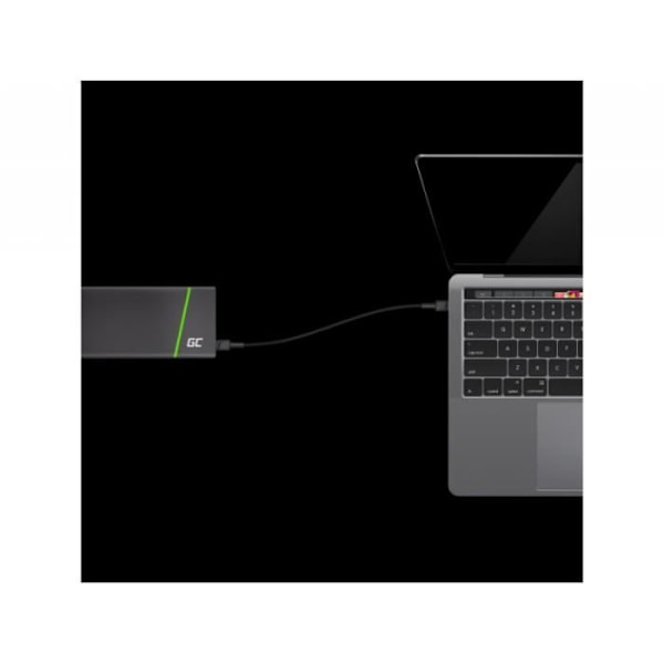 USB-C-kabel - Green Cell - GC PowerStream - 30 cm - Hurtig opladning 60W - QC 3.0