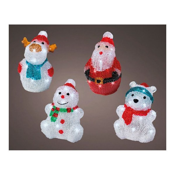 Ljusfigur - Kaemingk - Cool White LED - 15 cm - Akryl - Batterier ingår Svart