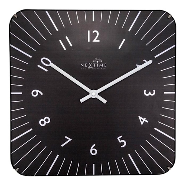 Klocka - Nextime - 3240ZW - Läder - Kvarts - Fyrkantig - Unisex svart/svart/svart