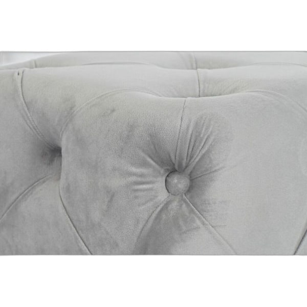 Bænksæde af polyester, fløjl og MDF træ DKD Home Decor grå