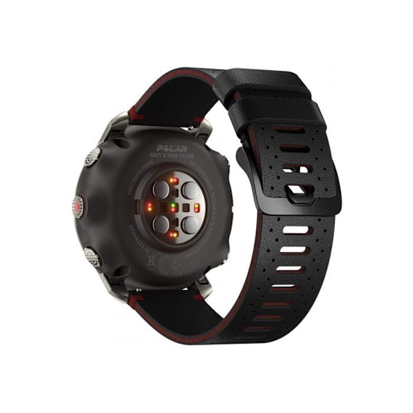 GPS-utomhus smartklocka - Polar - Grit X Pro Titan - Saphirglas - 100 h batteritid - Inbyggd barometer Svart