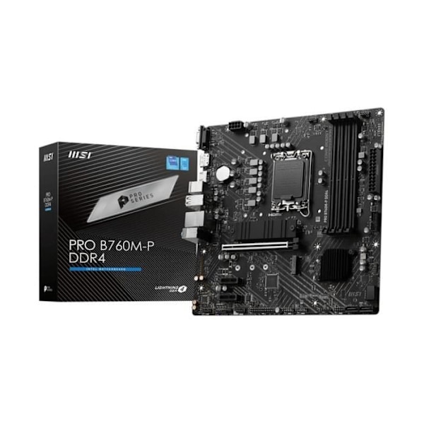 Emolevy - MSI - PRO B760M-P - Kanta LGA1700 - DDR5 - Wi-Fi 6E