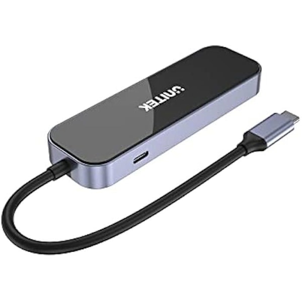 USB-C Hub UNITEK - 3 USB-A-porttia, RJ-45, HDMI 4K, PD100W