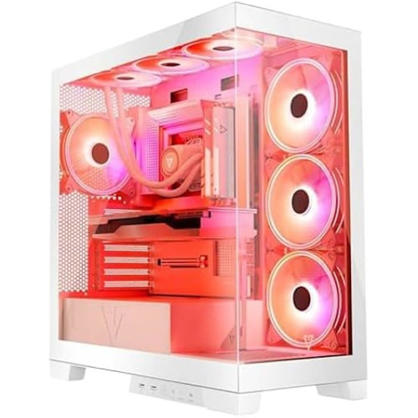 PC-kotelo - MODECOM - Volcano Space APEX ARGB - Valkoinen - USB 3.0 x 2 - USB-C Valkoinen