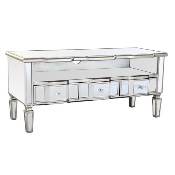 TV-møbel Thyann Silver Mirror MDF (112 x 50 x 45 cm)