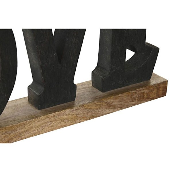 Figurindekoration DKD Home Decor 40x5x15 cm (x2) svart/brun