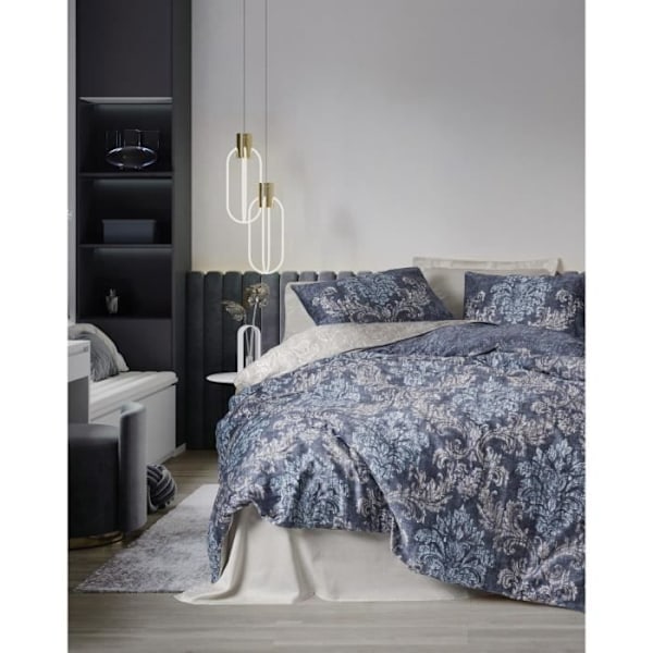 Sengetøj - 1 dynebetræk 220 x 240 cm + 2 pudebetræk 60 x 60 cm - Satin 100% bomuld - Beige Beige