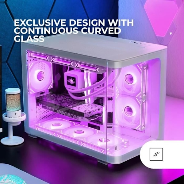 Mars Gaming MC-FUSIONM Spelchassi Micro-ATX Vitt