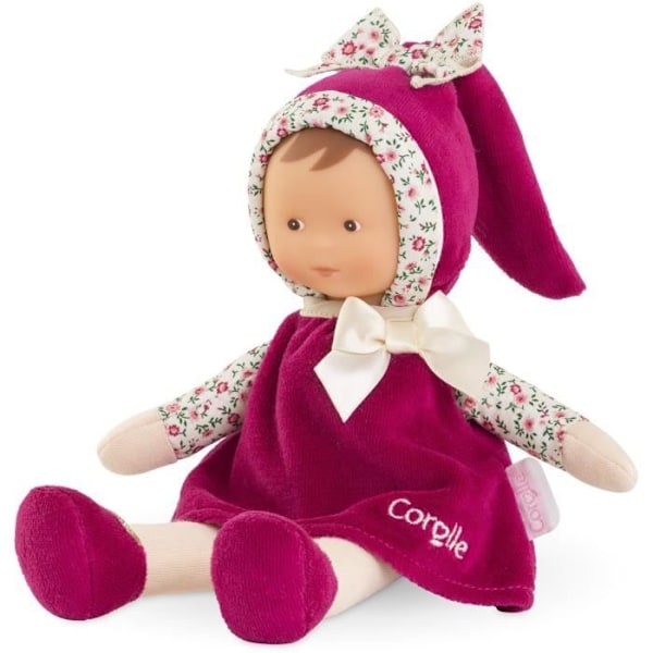 Doudou - COROLLE - Miss Rose Grenadine - 25 cm - doft av vanilj - från födseln