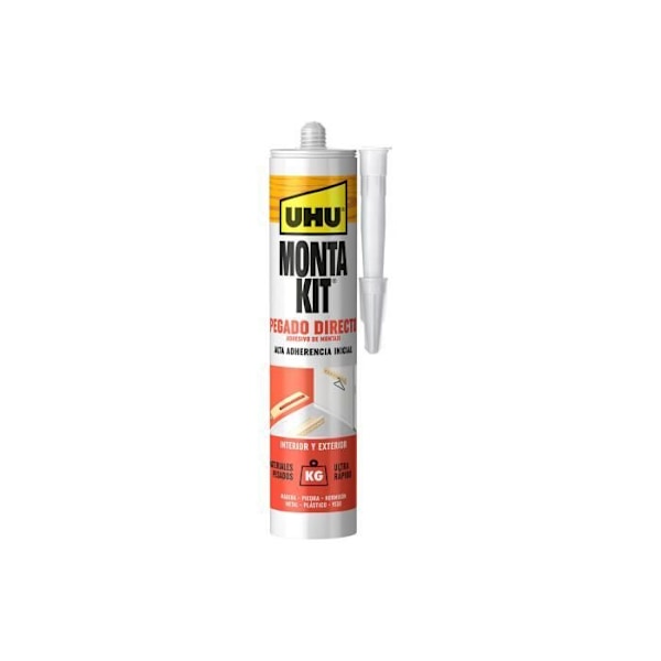 Lim - Uhu - Monta Kit® Direkte Limning - 380g - Super stærk - Høj indledende vedhæftning